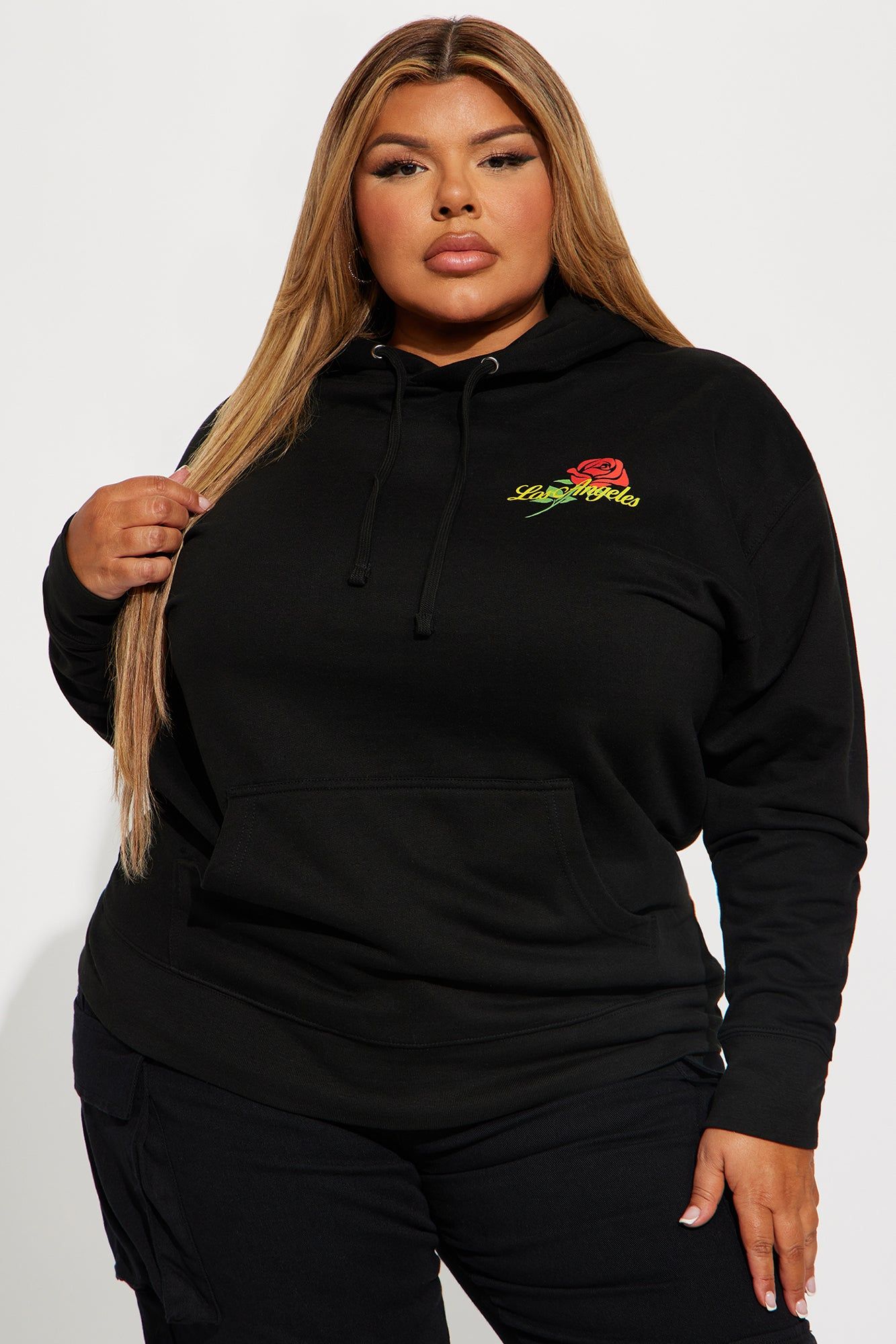 Los Angeles Rose Hoodie - Black sold by Fashion Nova product image thumbnail 7