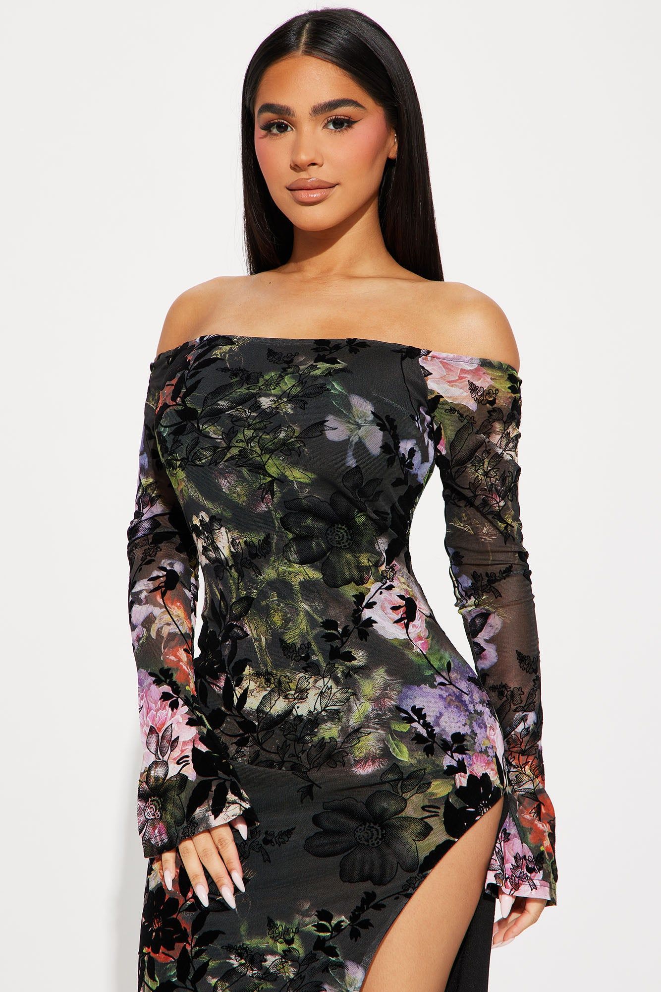 Enchanted Maxi Dress - Black/combo sold by Fashion Nova product image thumbnail 2