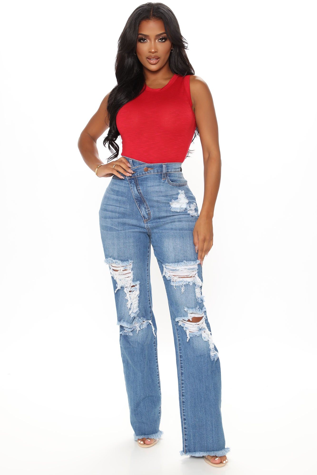 Alana Sleeveless Bodysuit - Red sold by Fashion Nova product image thumbnail 2