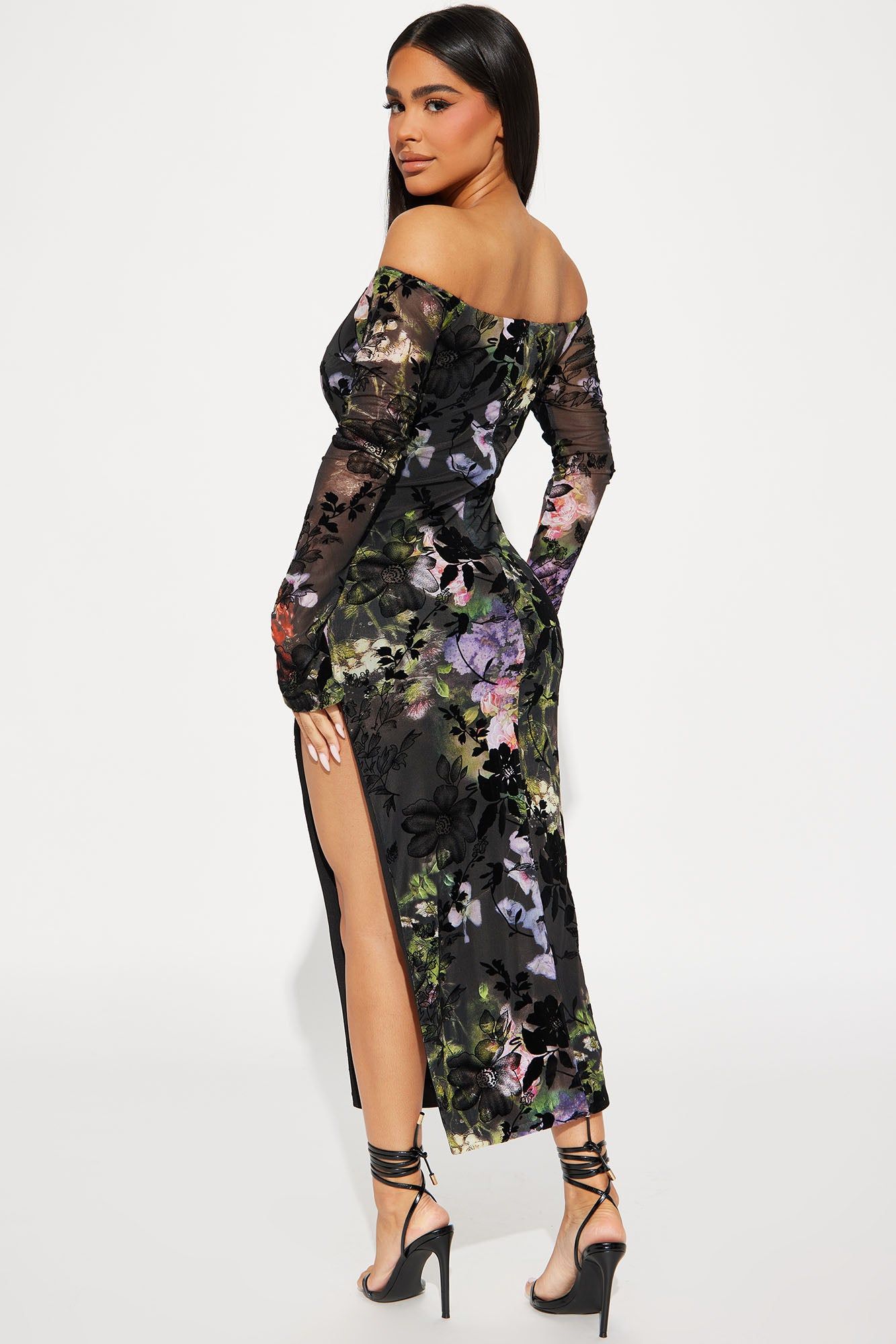 Enchanted Maxi Dress - Black/combo sold by Fashion Nova product image thumbnail 3