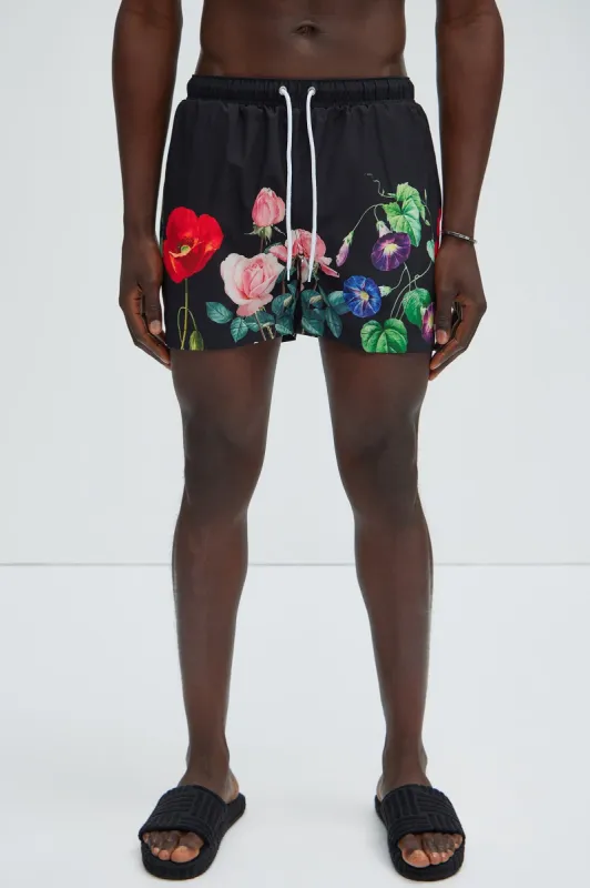 All In The Field Swim Trunks - Black sold by Fashion Nova