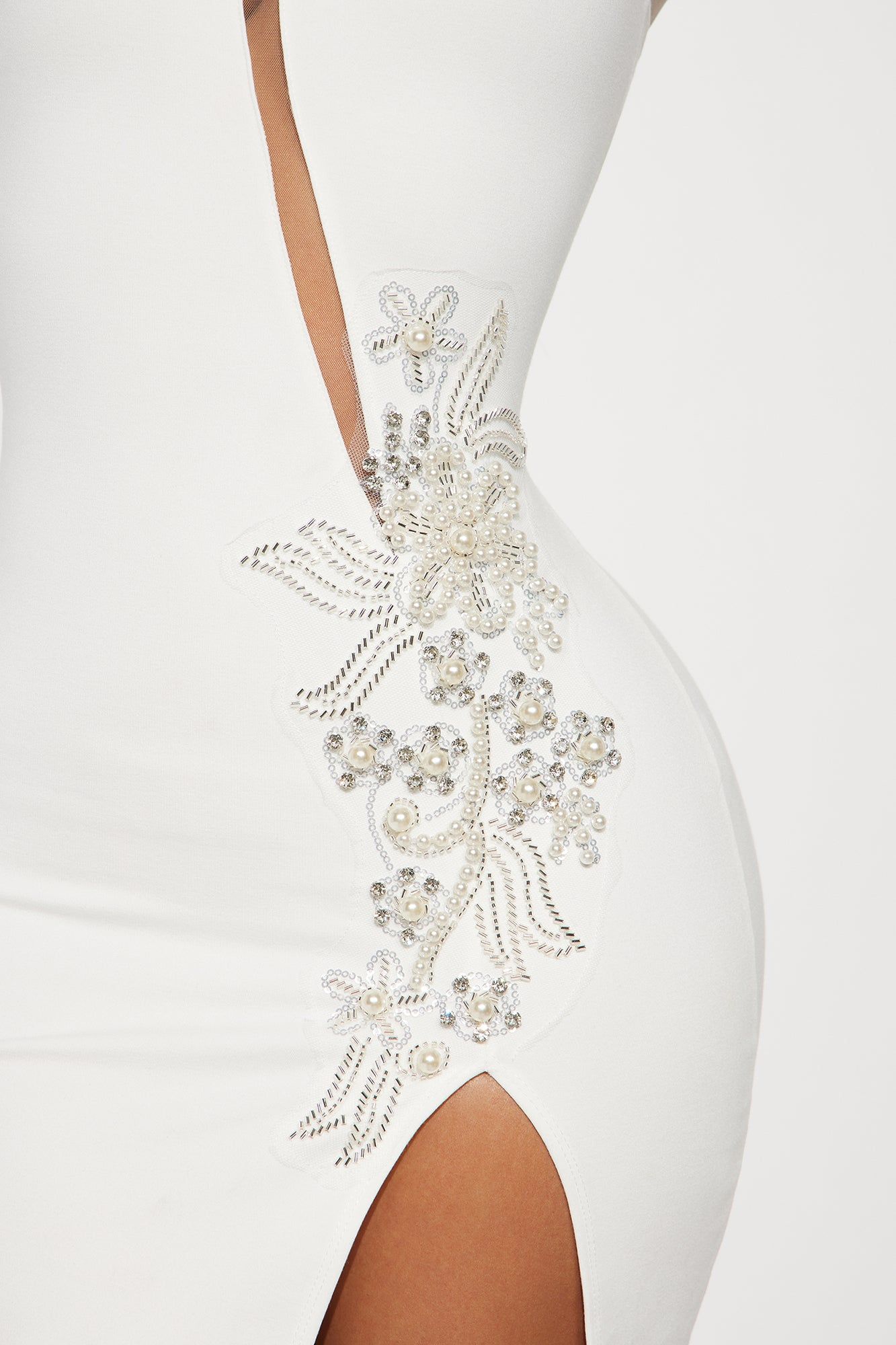 Ayla Embellished Mini Dress - White sold by Fashion Nova product image thumbnail 3