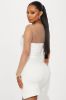 Ayla Embellished Mini Dress - White sold by Fashion Nova
