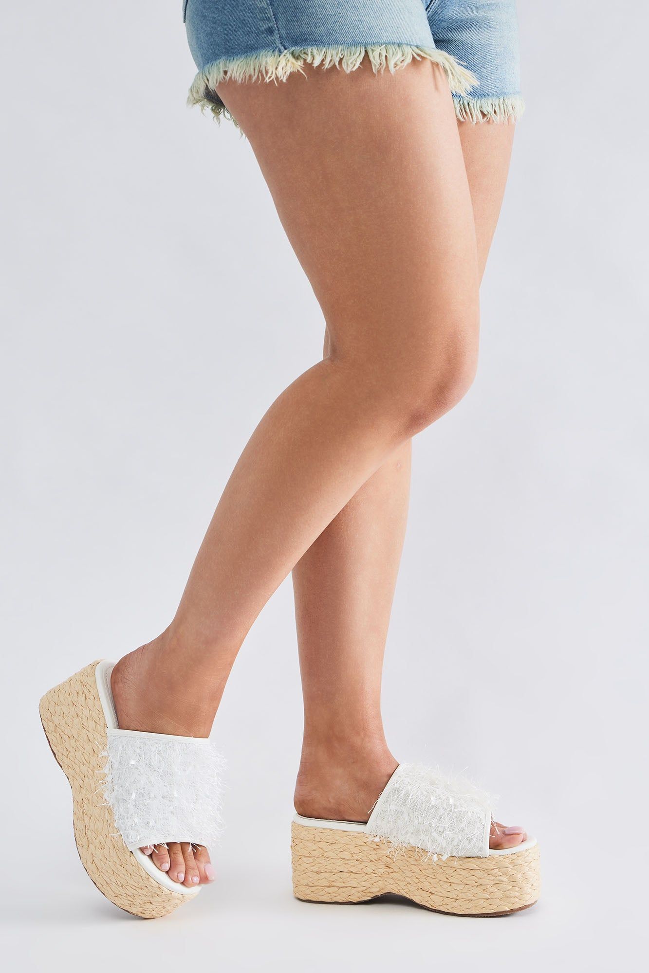 Sunny Days Ahead Wedges - White sold by Fashion Nova product image thumbnail 5