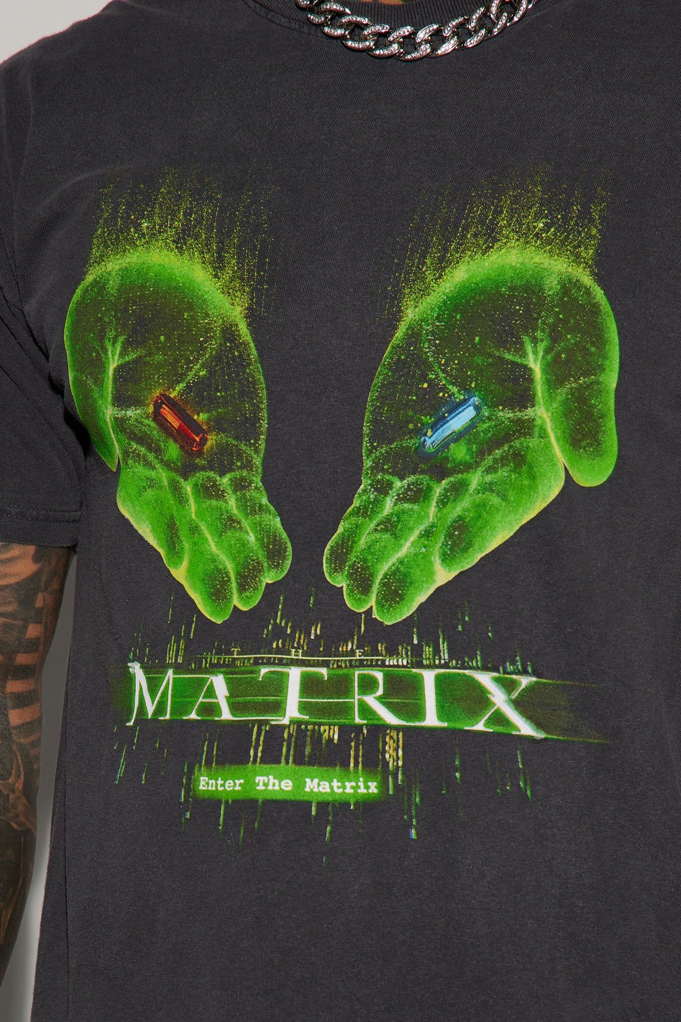 The Matrix Blue Pill or Red Pill Short Sleeve Tee - Black sold by Fashion Nova product image thumbnail 4