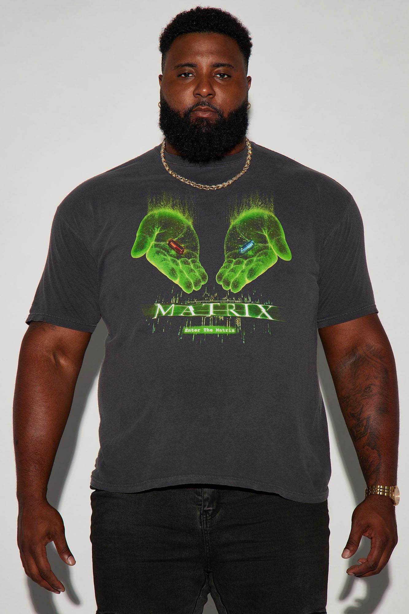 The Matrix Blue Pill or Red Pill Short Sleeve Tee - Black sold by Fashion Nova product image thumbnail 2