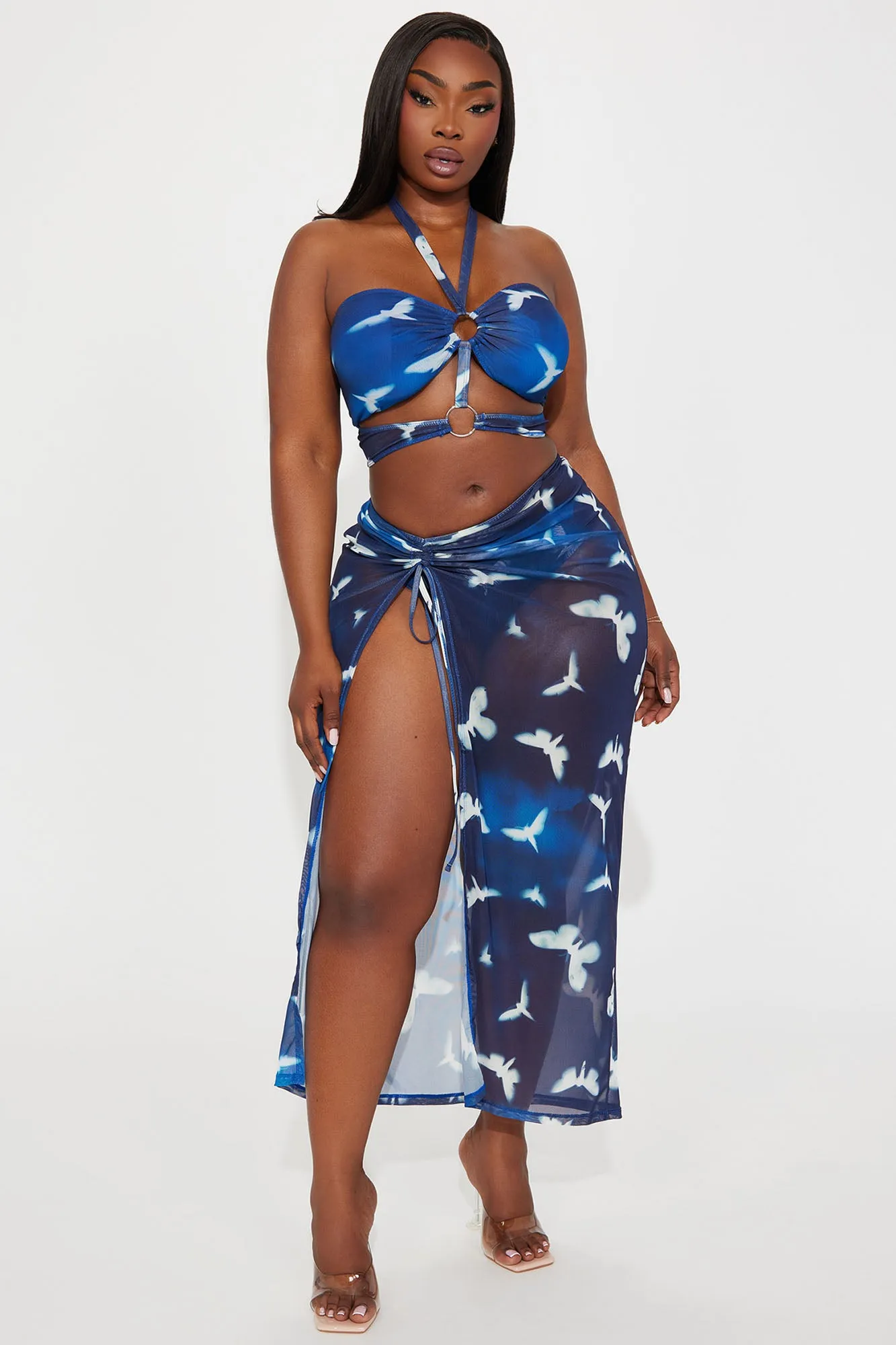 Azura 3 Piece Bikini Set - Navy/combo sold by Fashion Nova product image thumbnail 5