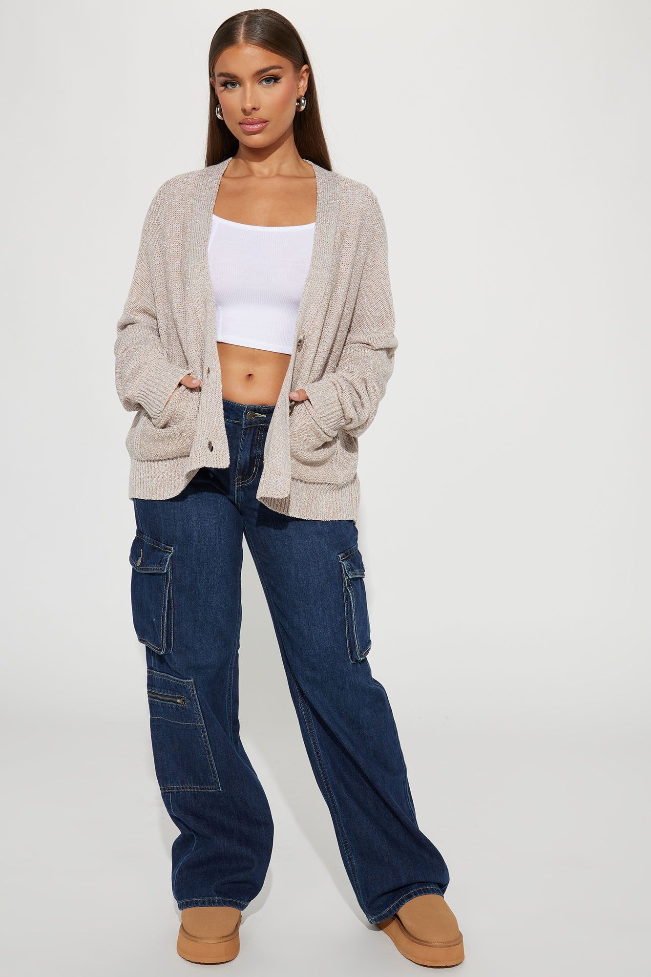 Audree Cardigan Sweater - Oatmeal sold by Fashion Nova product image thumbnail 2