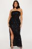 Valentina Sequin Maxi Dress - Black sold by Fashion Nova