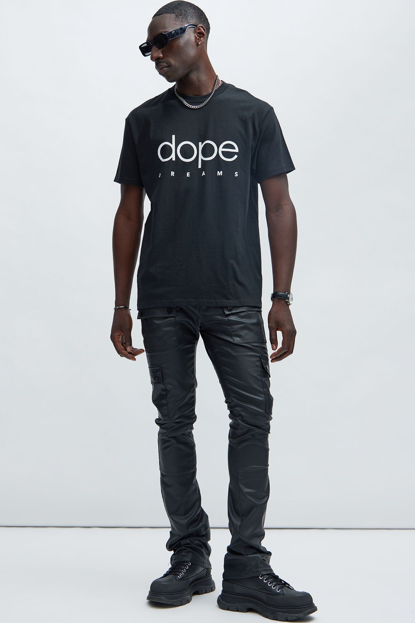 Dope Dreams Label Short Sleeve Tee - Black sold by Fashion Nova product image thumbnail 2