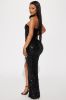 Valentina Sequin Maxi Dress - Black sold by Fashion Nova