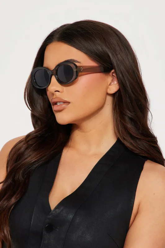 Retro Babe Sunglasses - Grey sold by Fashion Nova