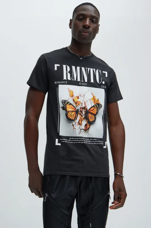 Romantic Type Short Sleeve Tee - Black sold by Fashion Nova