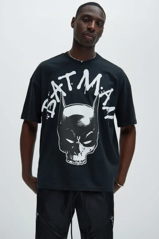Batman Skull Oversize Short Sleeve Tee - Black sold by Fashion Nova
