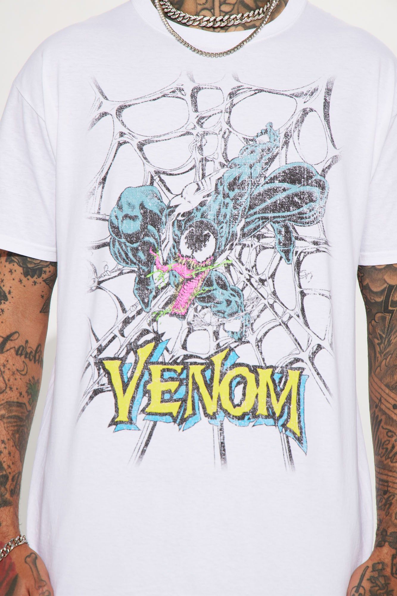 Venom Web Short Sleeve Tee - White sold by Fashion Nova product image thumbnail 4