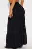 Gloria Tiered Maxi Skirt - Black sold by Fashion Nova