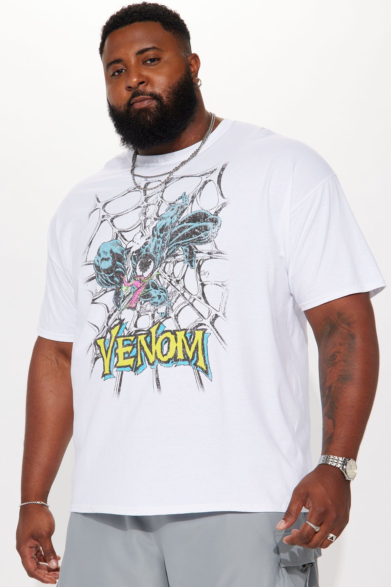 Venom Web Short Sleeve Tee - White sold by Fashion Nova product image thumbnail 2