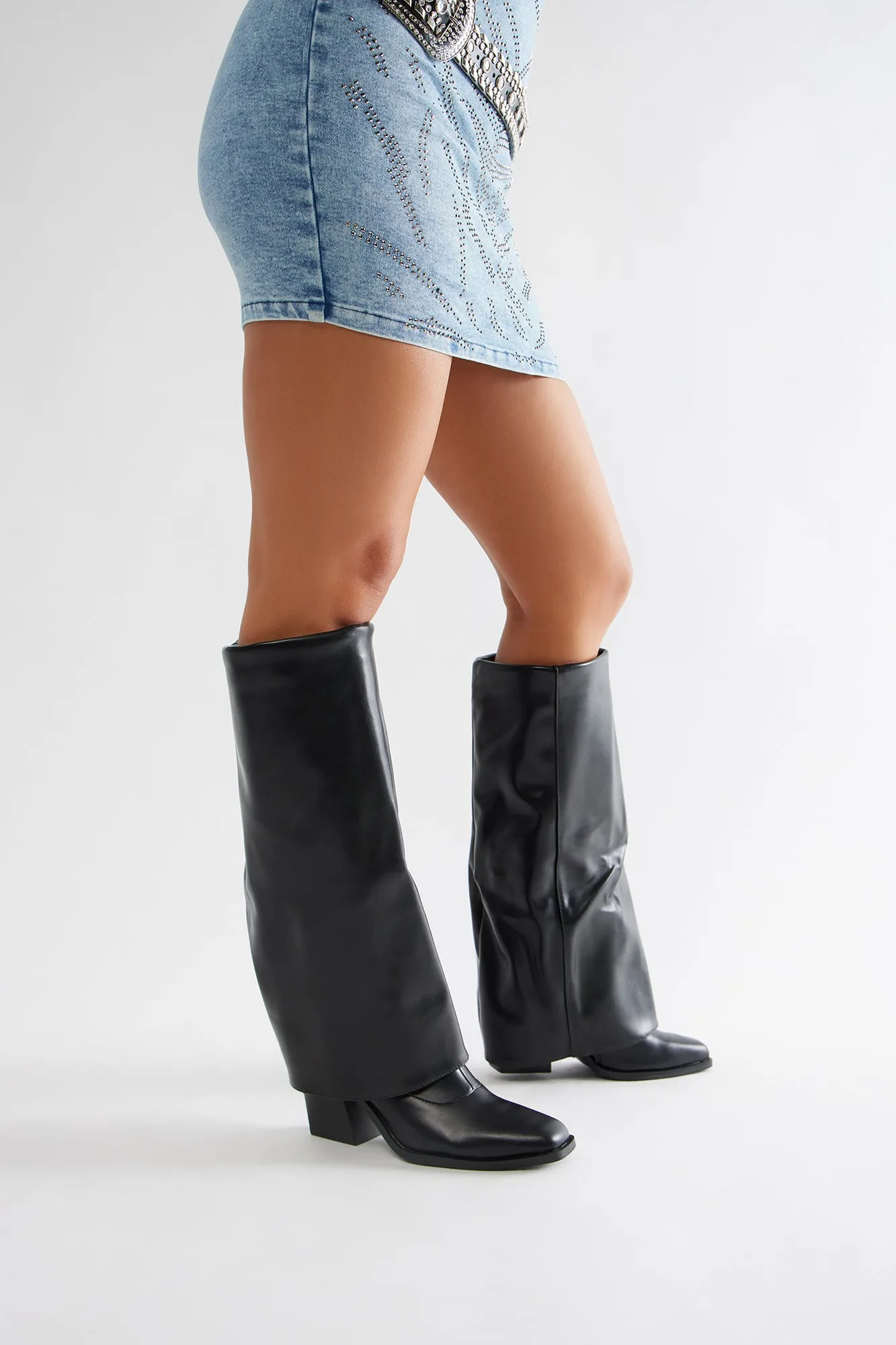 Breaking Through Knee High Boots - Black sold by Fashion Nova product image thumbnail 2