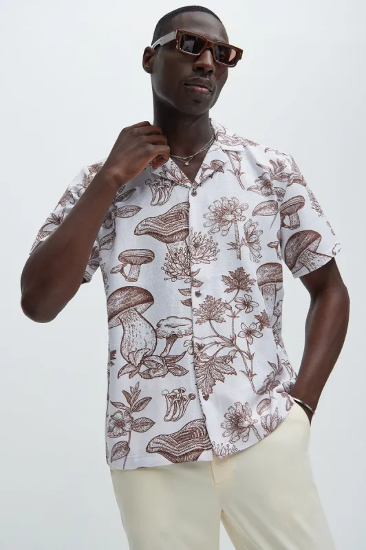 Shroom Gloom Shirt - Cream/combo sold by Fashion Nova