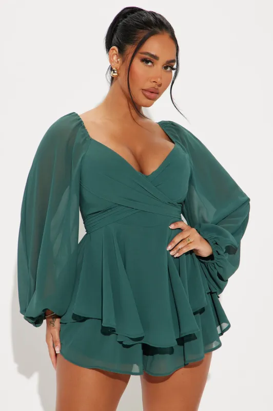 Let's Stay Together Romper - Hunter sold by Fashion Nova