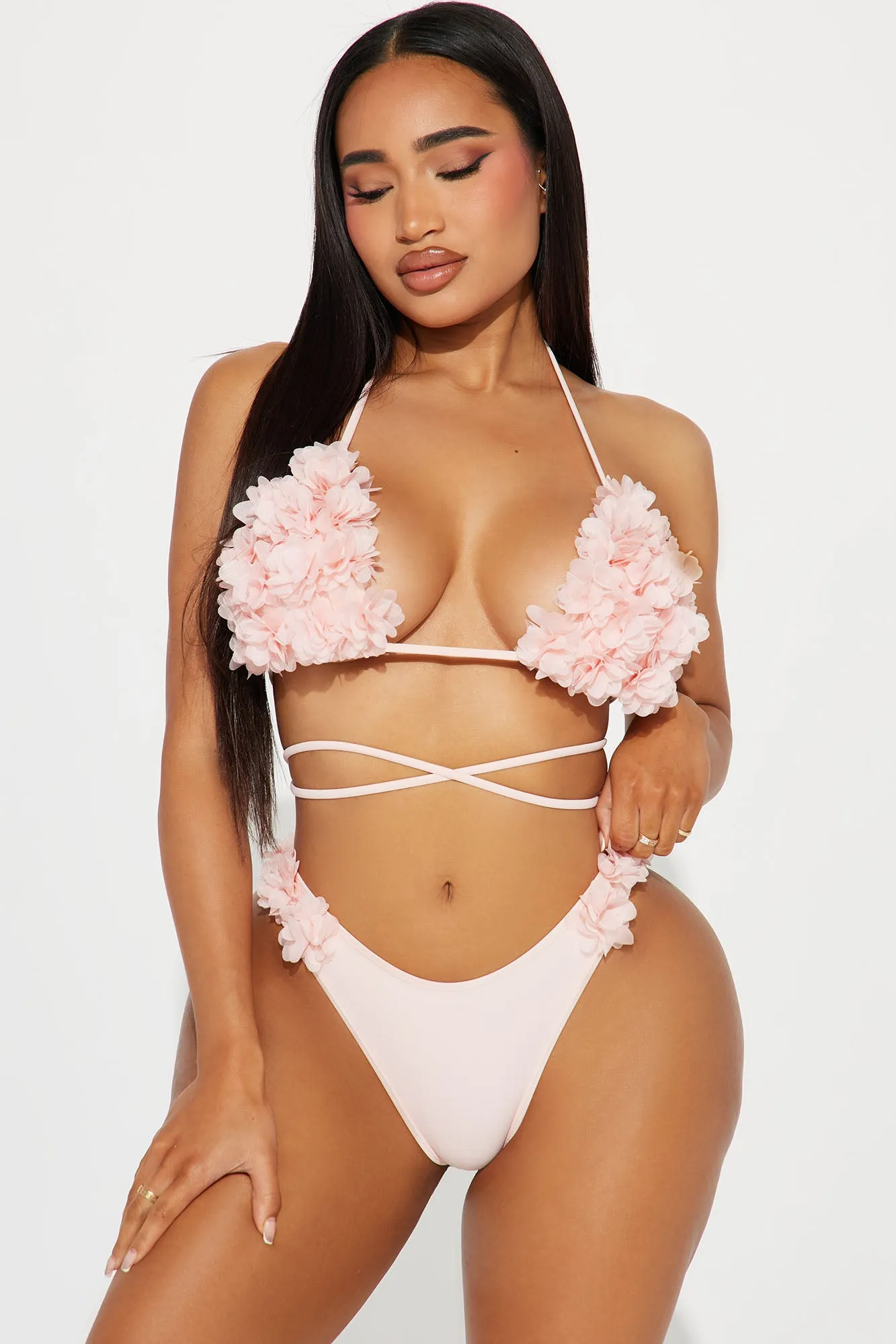 Rosemary Rosette 2 Piece Bikini - Pink sold by Fashion Nova