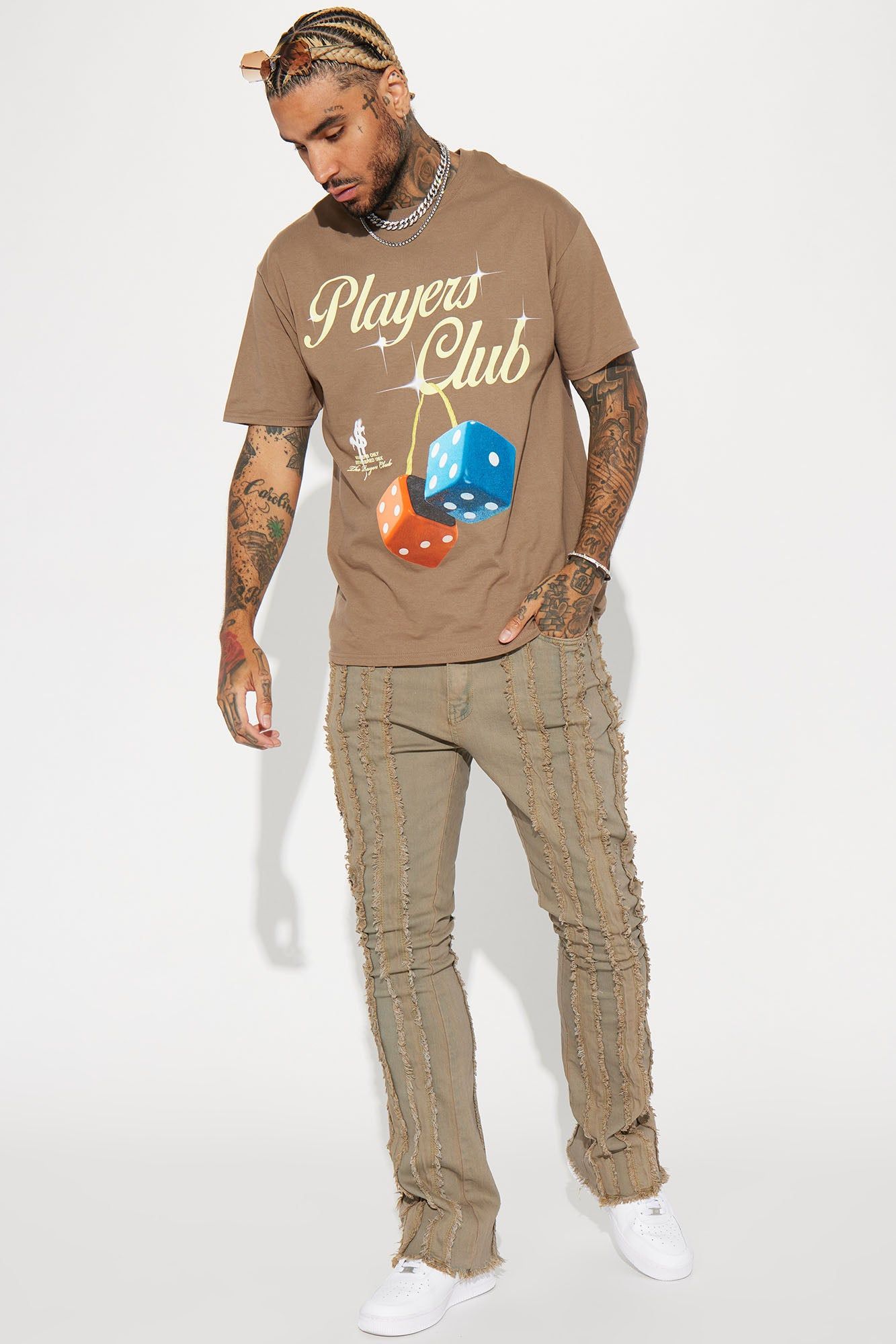 Fray Down Stacked Skinny Flare Jeans - Slate Grey sold by Fashion Nova product image thumbnail 3