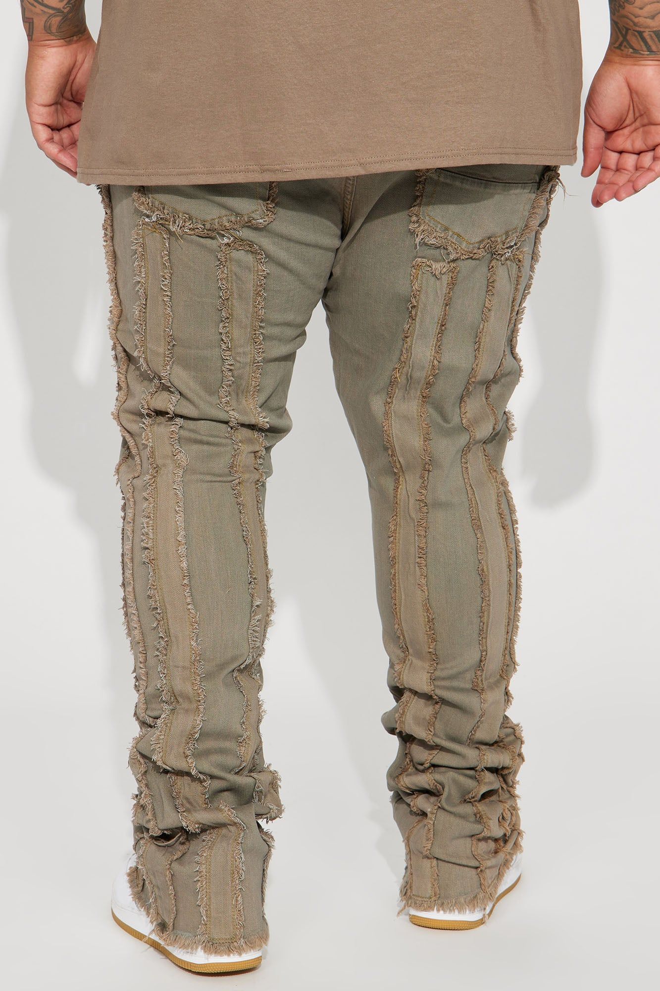 Fray Down Stacked Skinny Flare Jeans - Slate Grey sold by Fashion Nova product image thumbnail 7