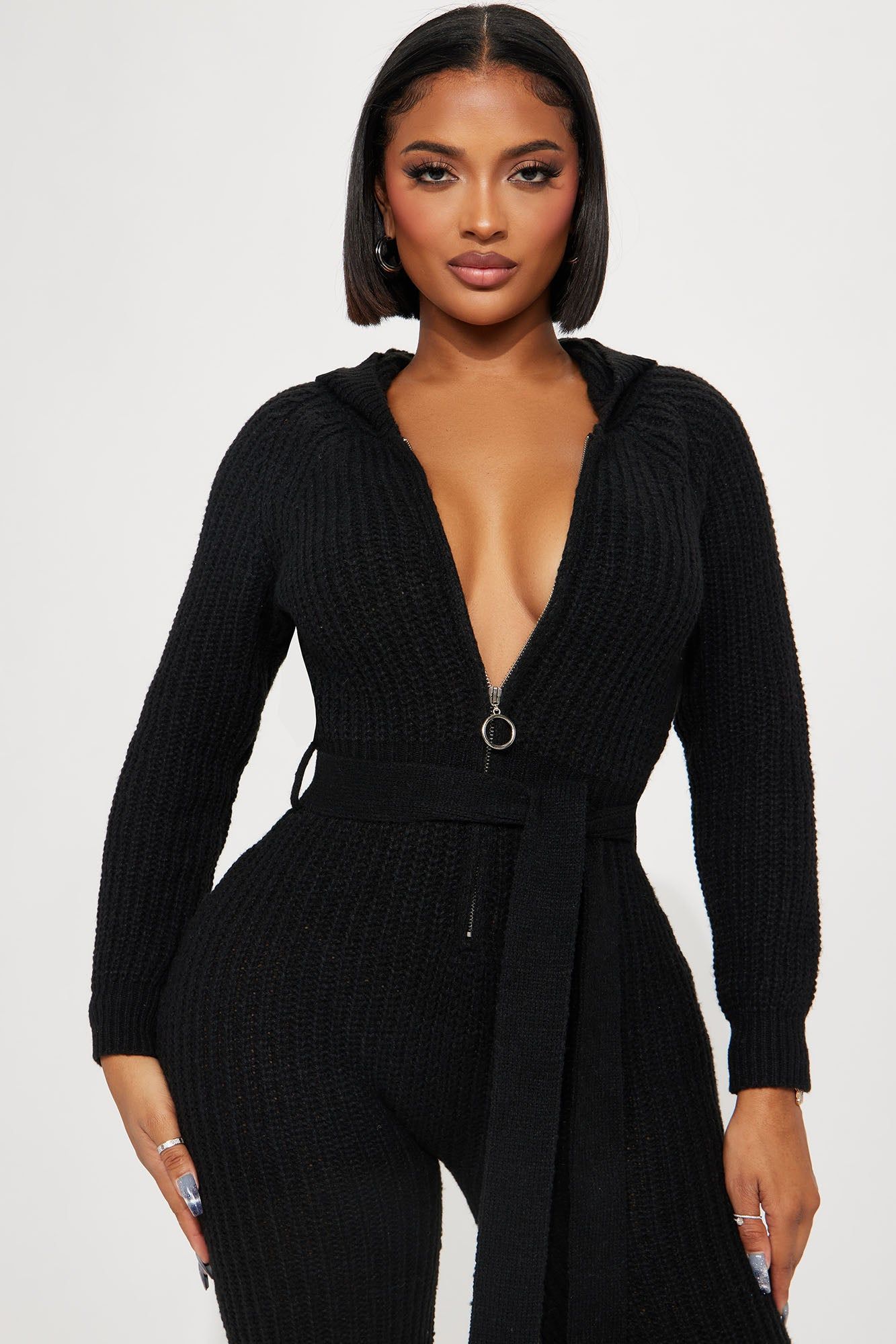 Trust Yourself Sweater Jumpsuit - Black sold by Fashion Nova product image thumbnail 2