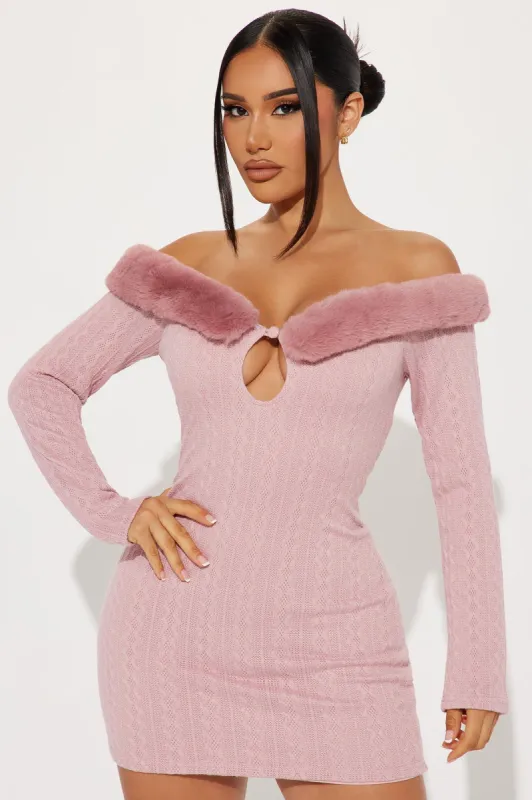 Alexis Sweater Mini Dress - Mauve sold by Fashion Nova