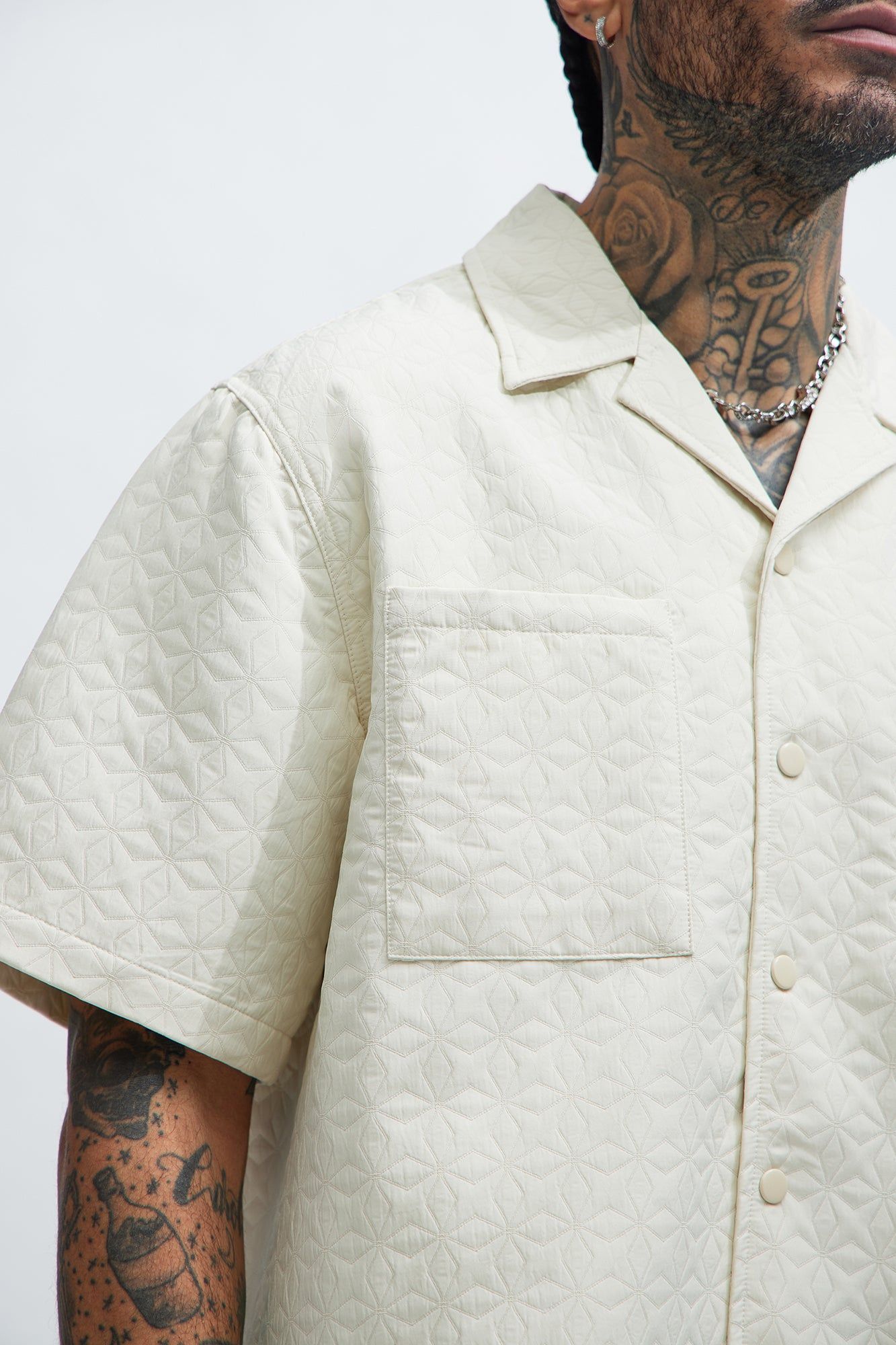 Joseph Jacquard Shirt - Off White sold by Fashion Nova product image thumbnail 3