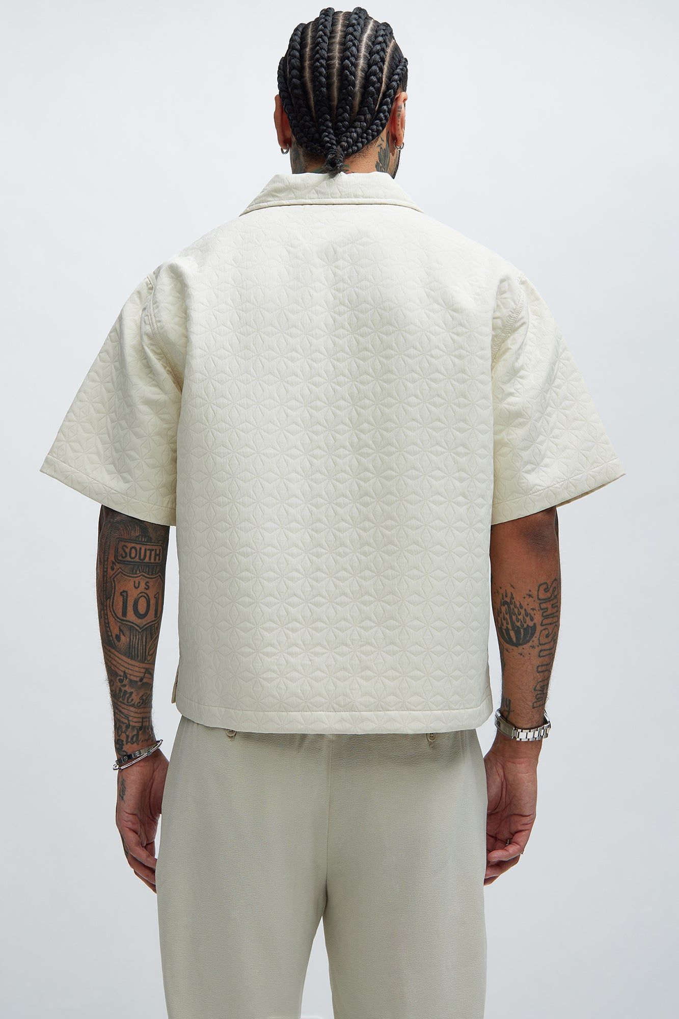 Joseph Jacquard Shirt - Off White sold by Fashion Nova product image thumbnail 4