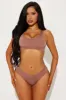 Light As A Feather Microfiber V-Front Bikini Panty - Mocha sold by Fashion Nova