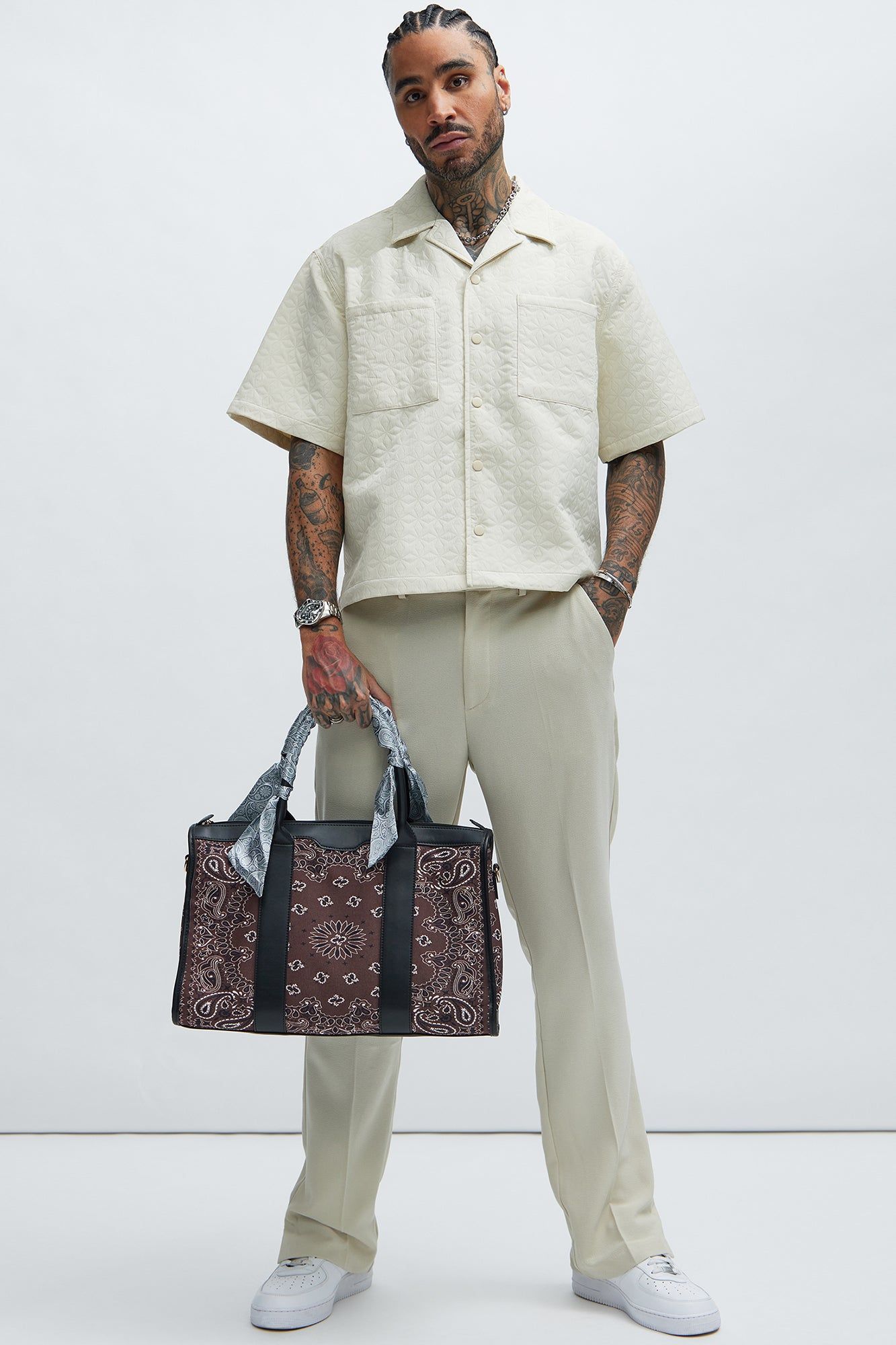 Joseph Jacquard Shirt - Off White sold by Fashion Nova product image thumbnail 2