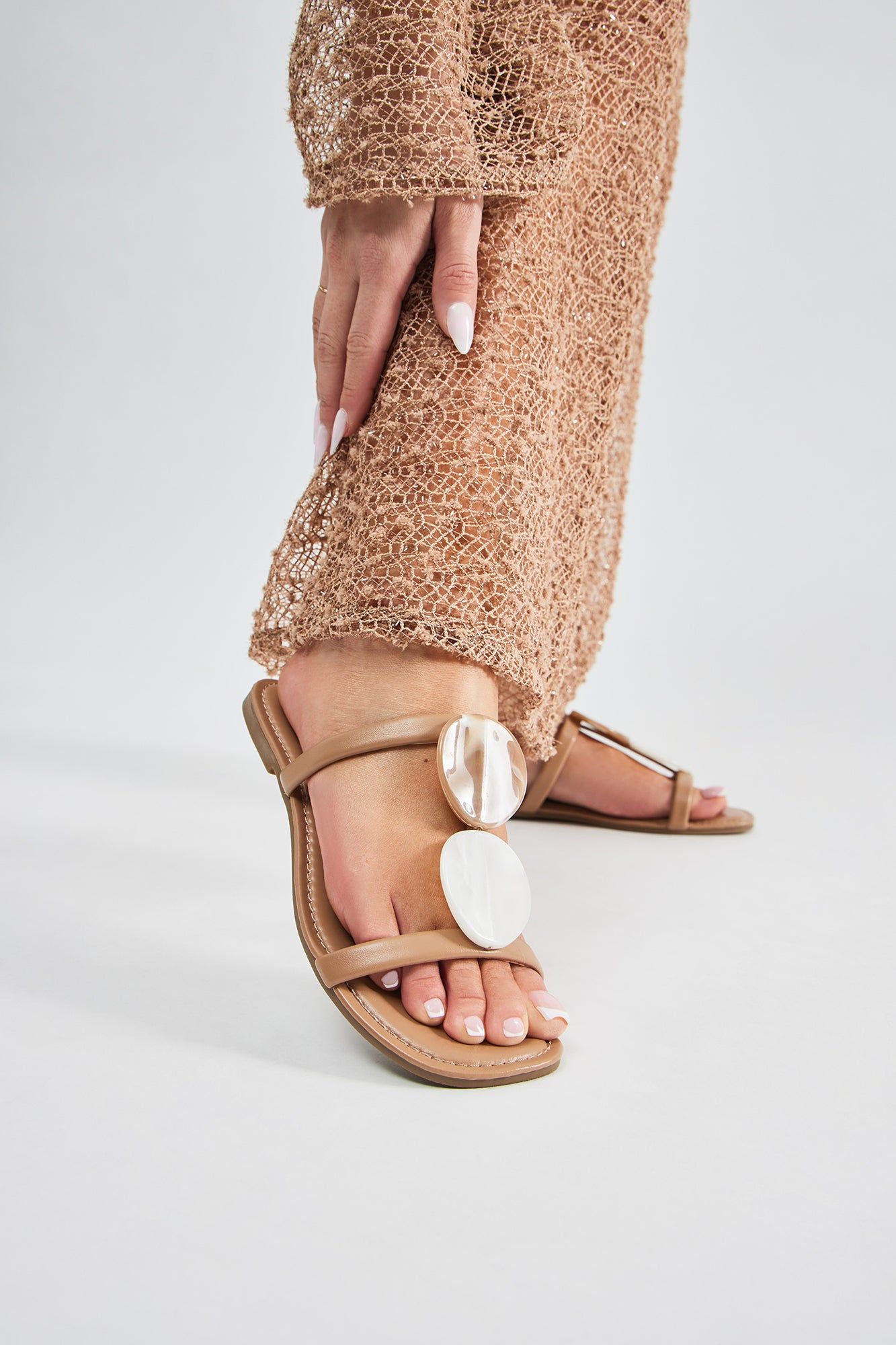 Life Of Leisure Sandals - Tan sold by Fashion Nova product image thumbnail 2