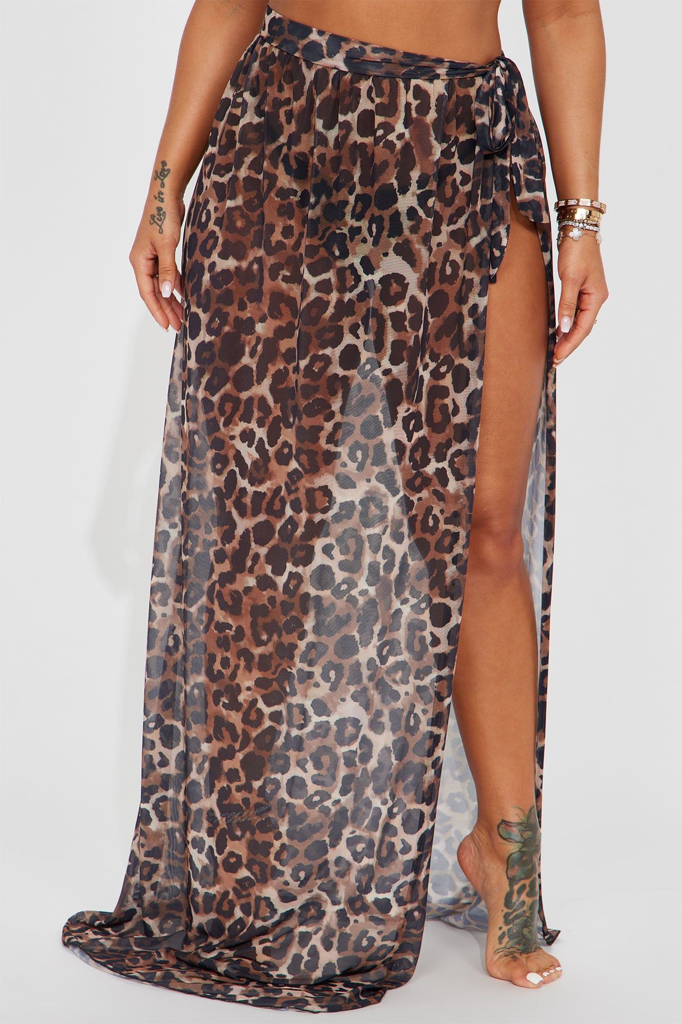Adorn By You Cover Up Skirt - Leopard sold by Fashion Nova product image thumbnail 2