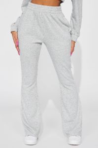 Give It Away Lounge Flare Pant - Heather Grey sold by Fashion Nova
