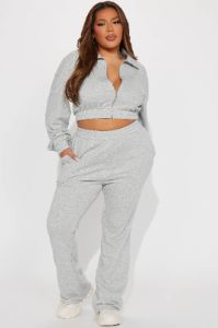 Give It Away Lounge Flare Pant - Heather Grey sold by Fashion Nova