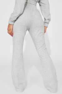 Give It Away Lounge Flare Pant - Heather Grey sold by Fashion Nova