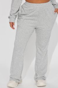Give It Away Lounge Flare Pant - Heather Grey sold by Fashion Nova