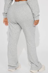 Give It Away Lounge Flare Pant - Heather Grey sold by Fashion Nova