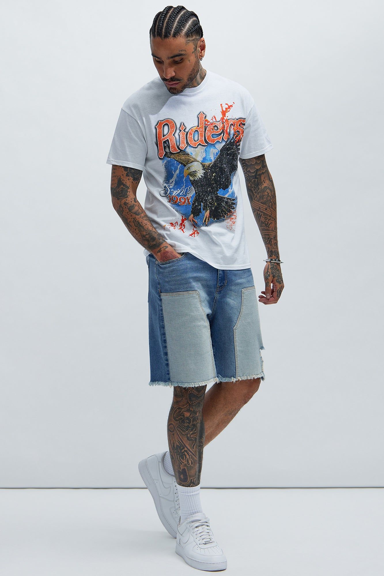 Braddy Carpenter Relaxed Shorts - Medium Wash sold by Fashion Nova product image thumbnail 2