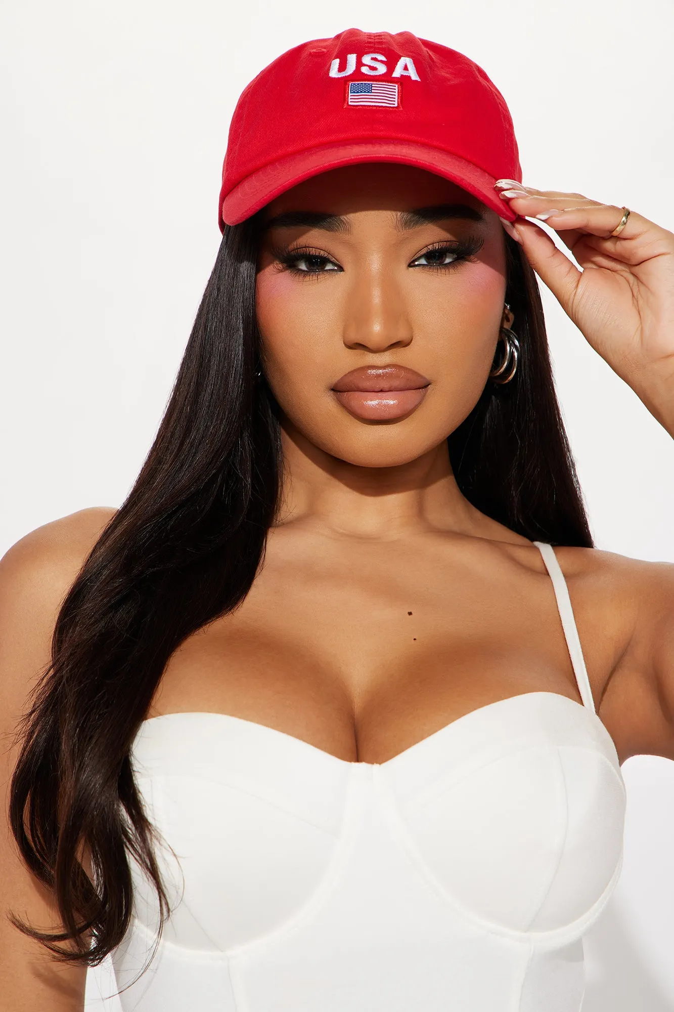 USA Vacay Baseball Hat - Red sold by Fashion Nova