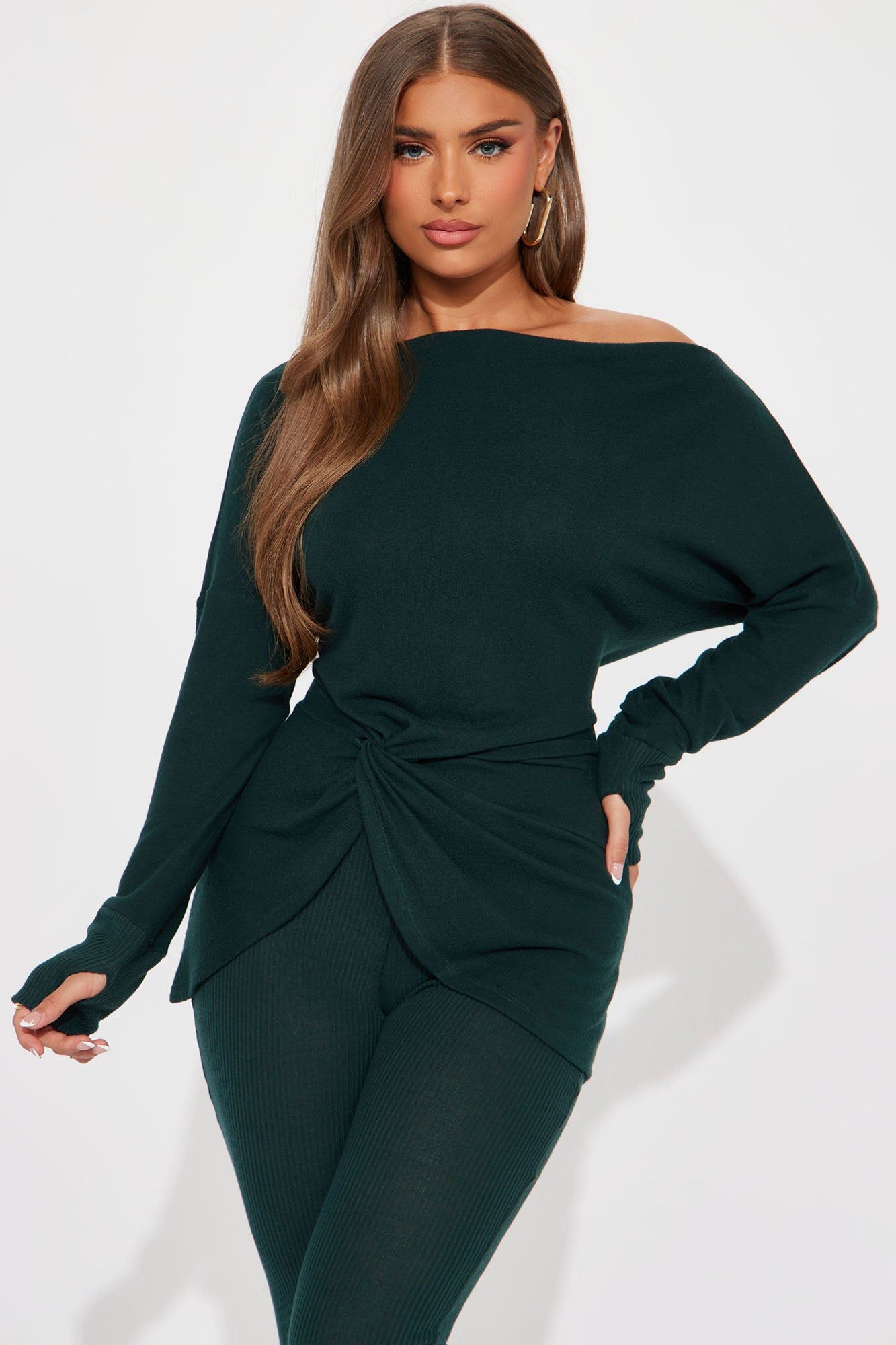 Tara Twist Front Pant Set - Olive sold by Fashion Nova product image thumbnail 2