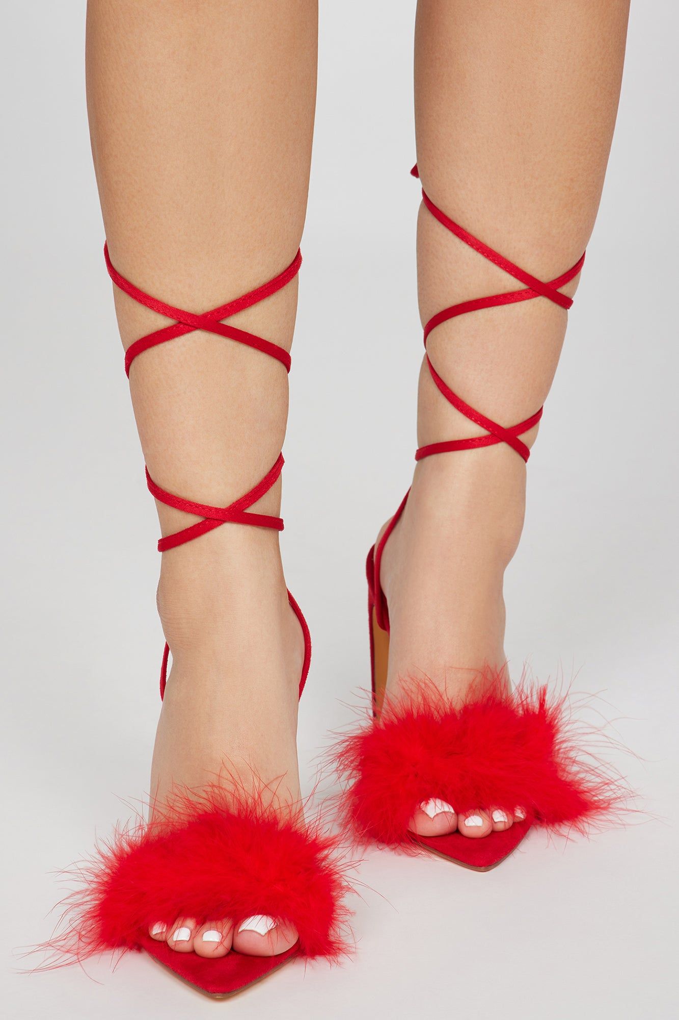 Set The Bar Wrap Up Heels - Red sold by Fashion Nova product image thumbnail 2