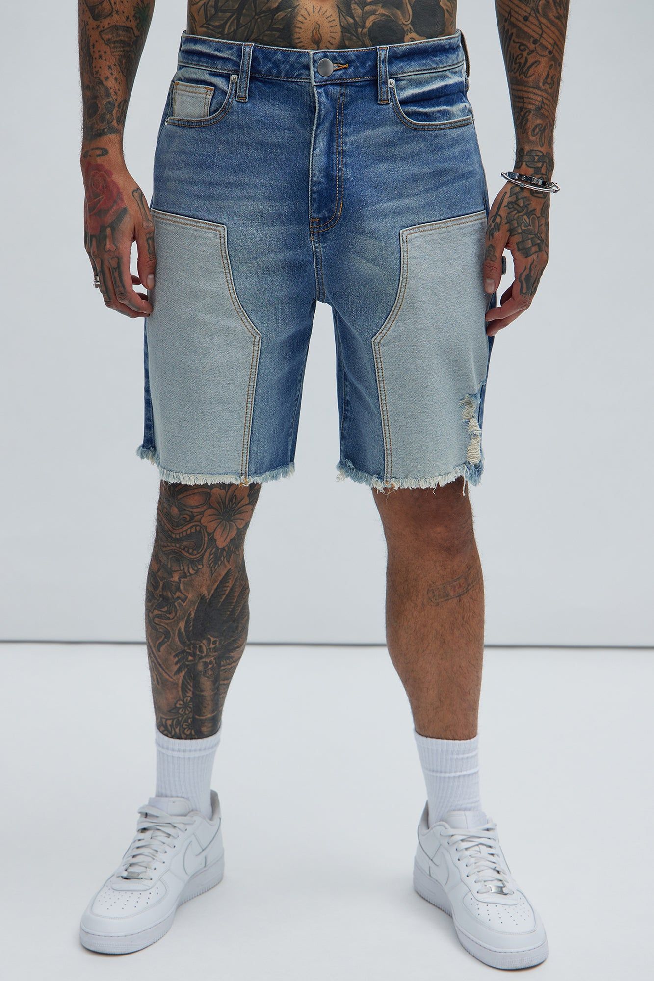 Braddy Carpenter Relaxed Shorts - Medium Wash sold by Fashion Nova product image thumbnail 3