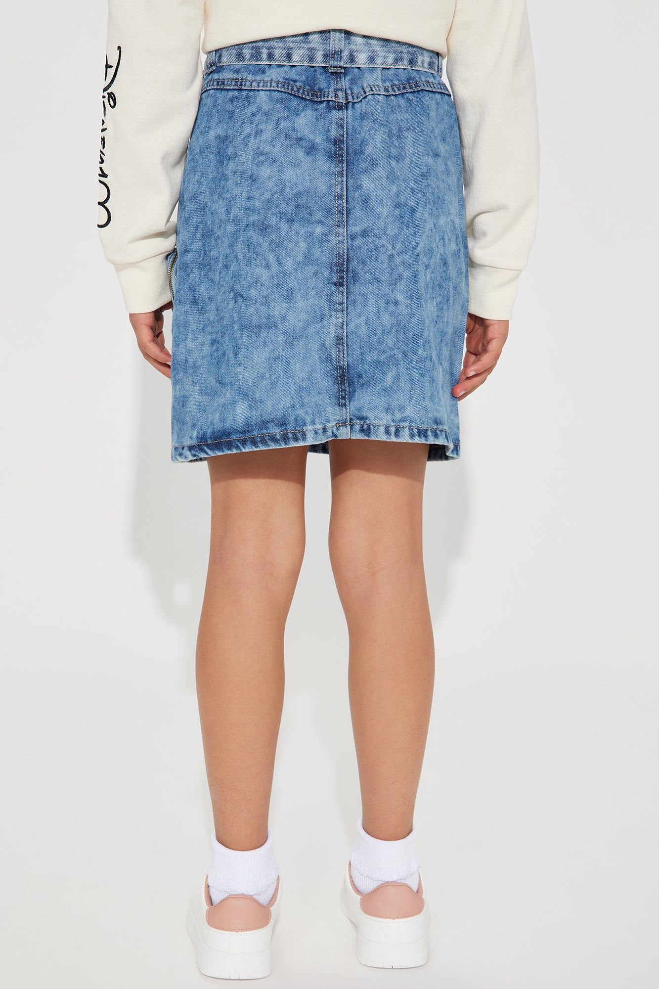 Mini Belted Acid Wash Cargo Denim Skirt - Light Wash sold by Fashion Nova product image thumbnail 4