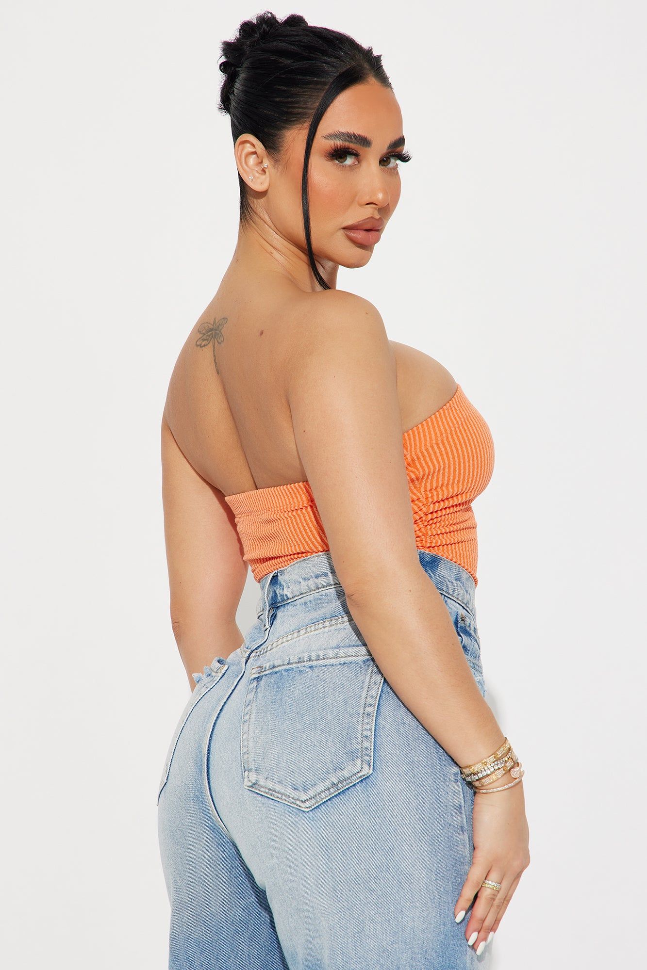Rylin Ribbed Bodysuit - Orange sold by Fashion Nova product image thumbnail 4