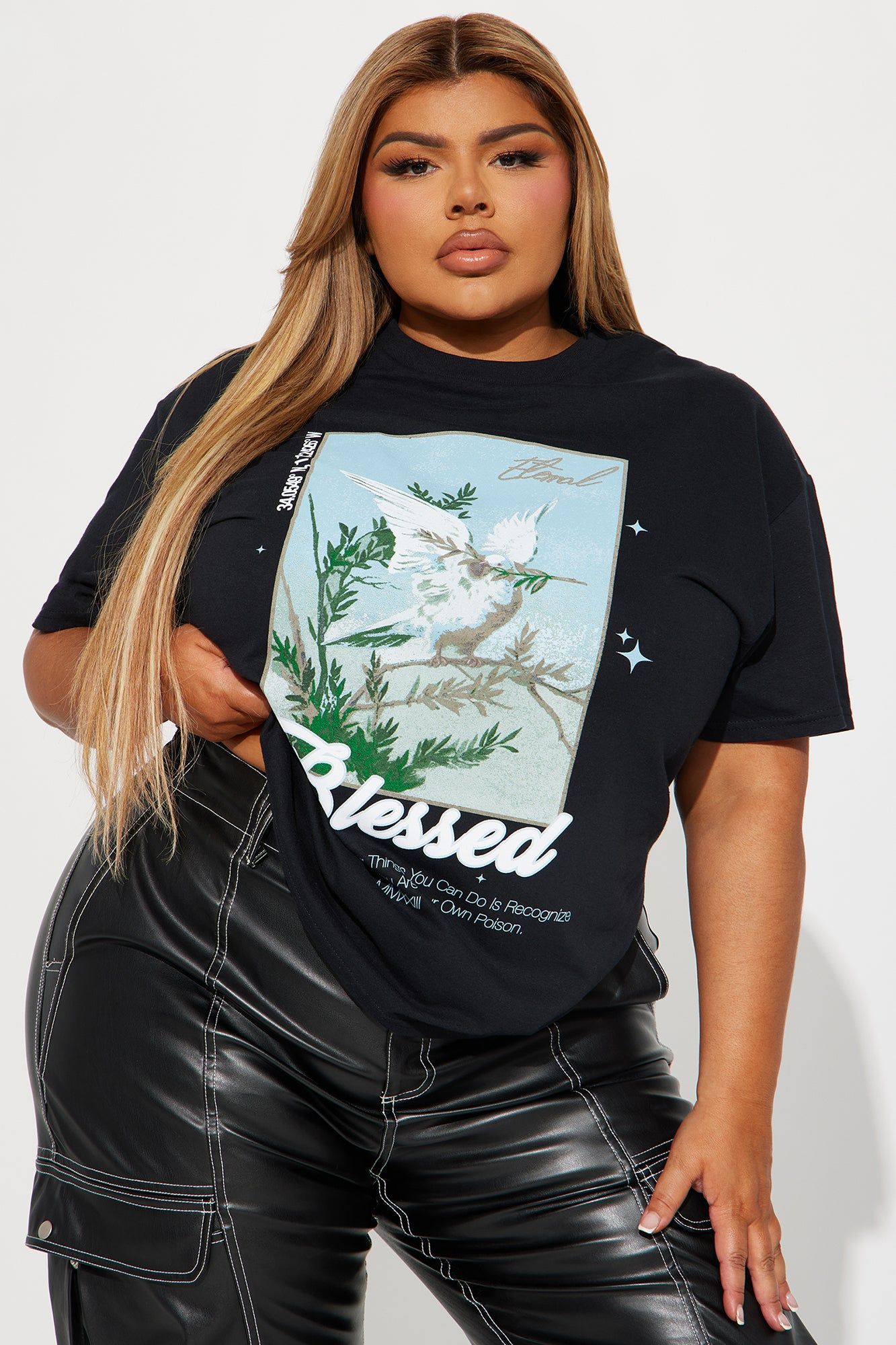 Lifetime Of Blessings Graphic Tee - Black sold by Fashion Nova product image thumbnail 4