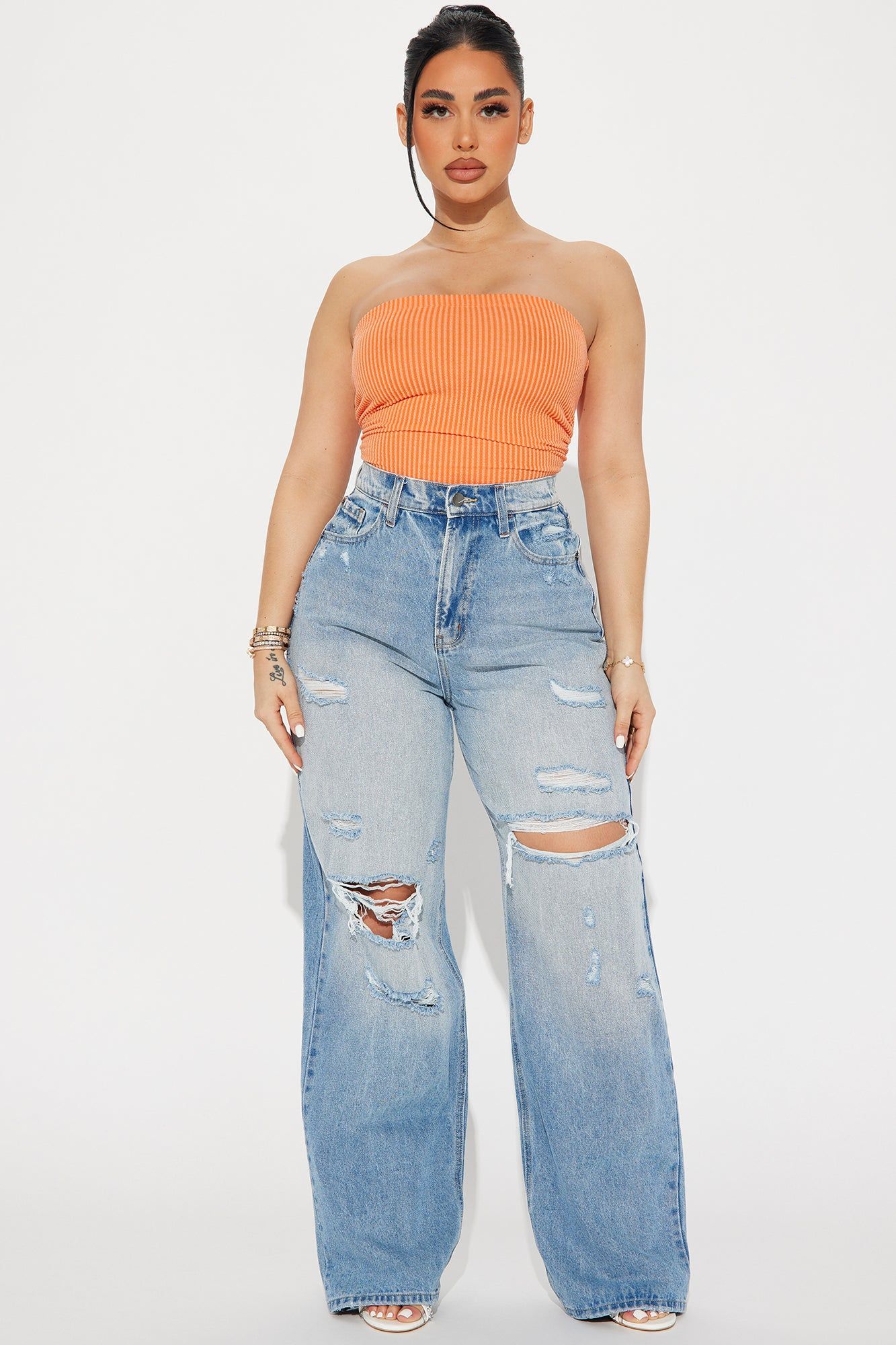 Rylin Ribbed Bodysuit - Orange sold by Fashion Nova product image thumbnail 2