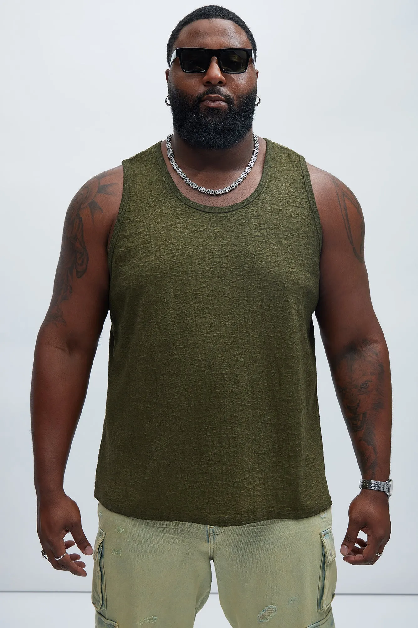 Calvin Washed Tank - Olive sold by Fashion Nova product image thumbnail 5